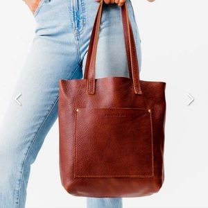 Portland Leather Nutmeg Brown tote